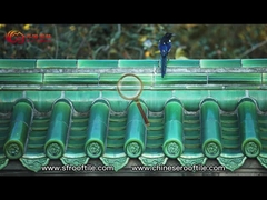 Застекленный зеленый ориентированный на заказчика китайский толь кроет черепицы черепицей Китая керамические