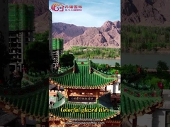 Китайский зеленый цвет газебо застеклил сад чайного домика черепиц терракотовый Handmade