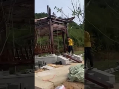 Водоустойчивый на открытом воздухе павильон беседки твердой древесины с загородкой