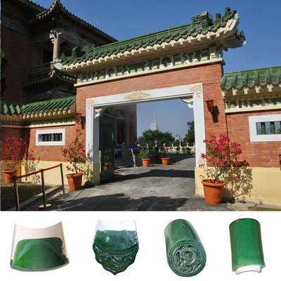 качество  Plain Chinese Ceramic Roof Tiles Green Glazed Handmade Clay Roof Tiles Фабрика