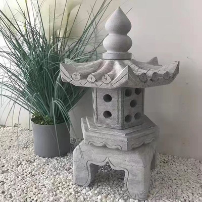 качество  Large Grey Outdoor Stone Lantern Granite Pagoda Japanese Garden Ornaments Фабрика