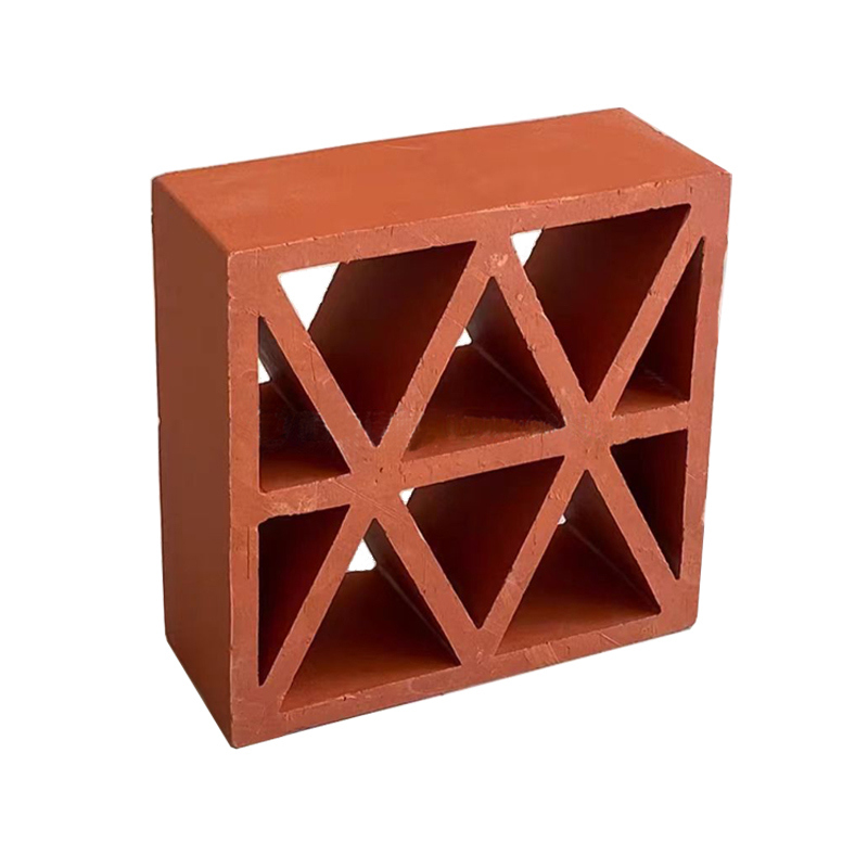 Глинистые решетчатые кирпичи искусственные красные блоки Строительные стены Декоративные солнечные кирпичи