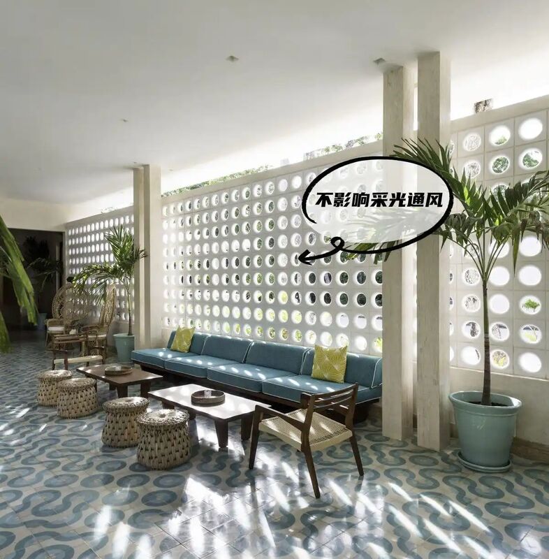 Устойчивый к соли бетонный экрановый блок для прибрежных районов Антикоррозионный Вентиляционный стенный блок Декоративный бризный блок