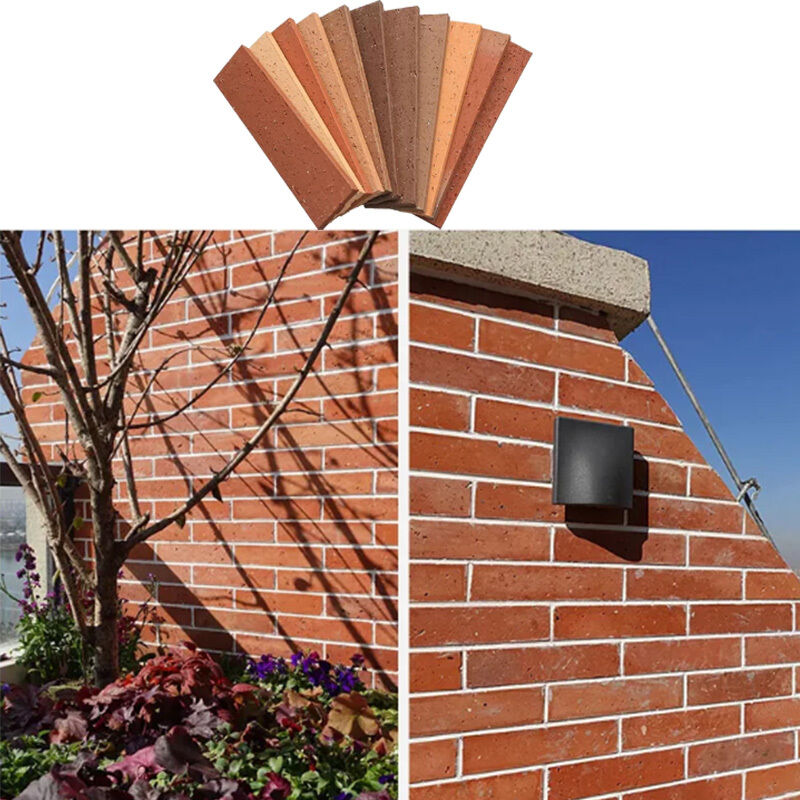 Глинистые красные кирпичи Сплит кирпичная стена облицовка фальшивое украшение на открытом воздухе