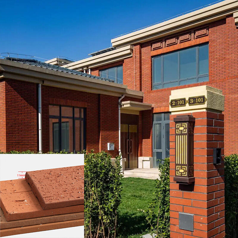 Наружная облицовочная плитка из тонкого кирпича, старинный глиняный кирпич для мощения, для декора стен отелей