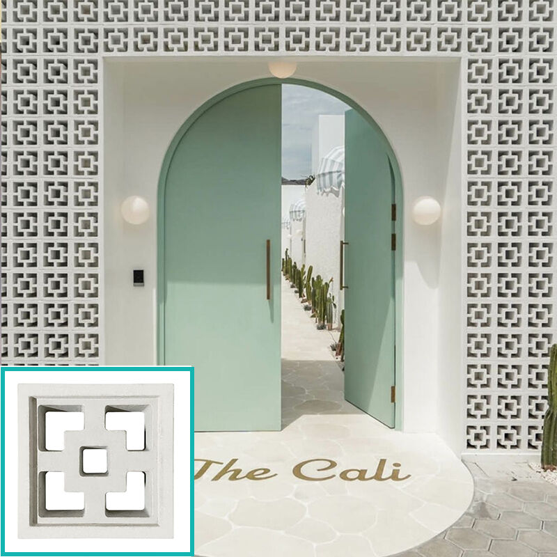 Вентилируемая конфиденциальность Стенные кирпичи Бетонные бризные блоки Архитектура Кривой бризный блок для балконов и таунхаусов