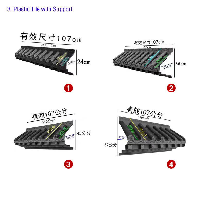 Пластмассовые японские кровельные украшения Легкий кровельный материал для внутренних стен и стен