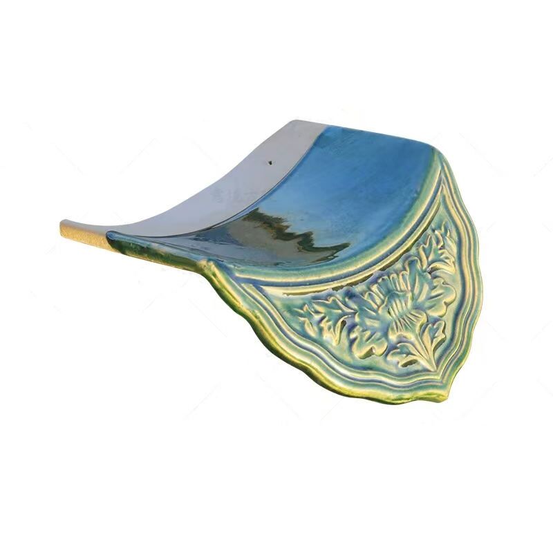 Зеленая китайская черепица для аутентичного традиционного китайского храма, глазурованная керамическая кровельная черепица