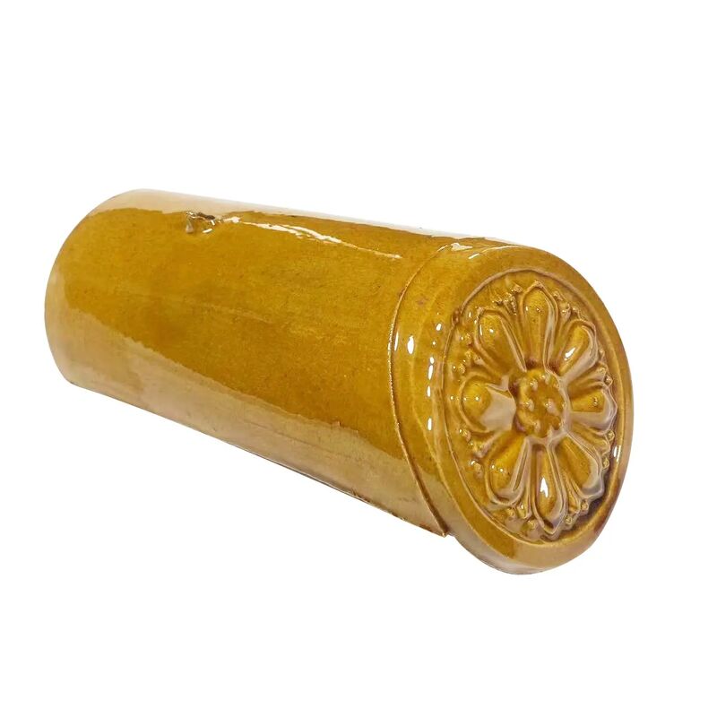 Строительный материал Древний стиль остекленные крышные плитки Золотые черепицы для здания храма монастыря