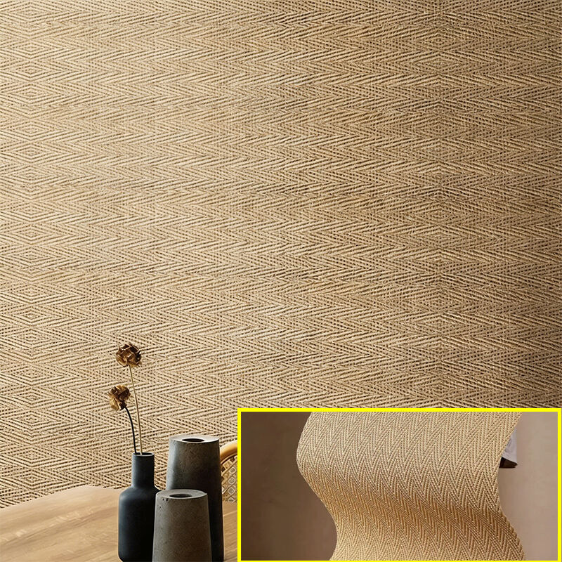 3D Surface Natural Fiber Weave Texture Soft Clay Wall Tile Porcelain Flexible Wall Panel Exterior/Interior Hotel Villa Wall Cladding