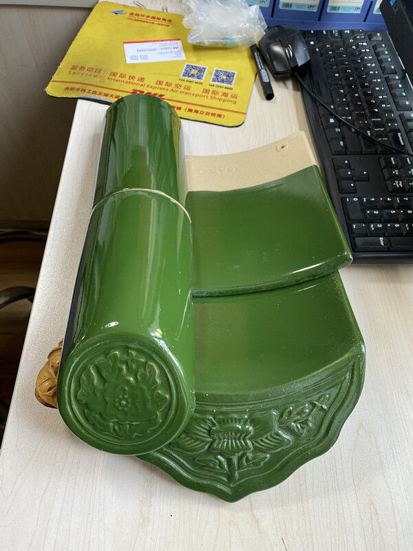 Деревянный каркас Павильон в китайском стиле с зеленой остекленной плитой Ретро деревянная текстура Дворик ландшафт Газебо для балкона Природный декор