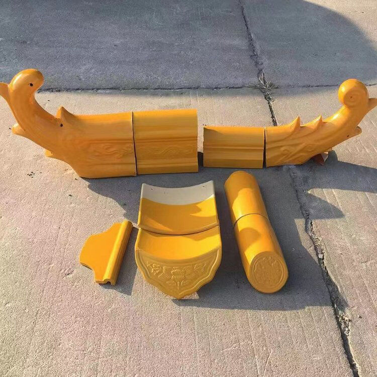 Традиционные китайские глазурованные черепицы Керамическая глянцевая черепица для ландшафтной архитектуры сада Храм Павильон Чайный домик Культурный центр