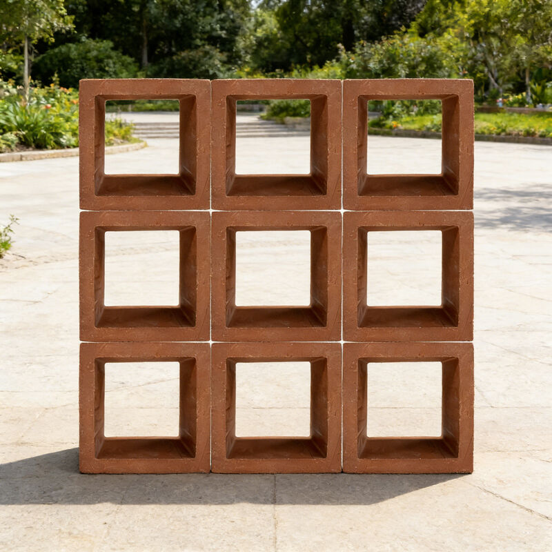 Natural Red Terracotta Breeze Block Ventilation Perforated Bricks for Fancy Screen Design Partitions & Accent Walls