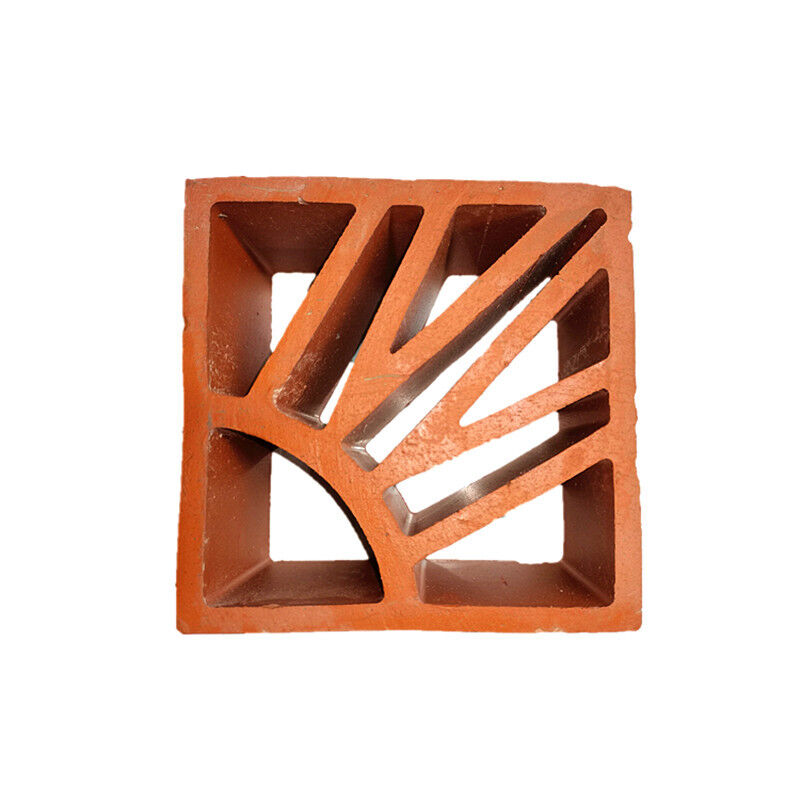 Natural Red Terracotta Hollow Breeze Blocks Hollow Ventilation Bricks for Wall Cladding Wind Brick Size Many Patterns