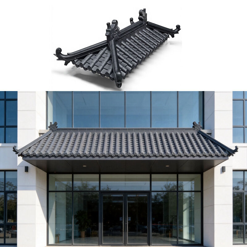 Traditional Chinese Style PVC Resin Plastic Antique Roof Tile Industrial Corrugated Roof Panel for Hotel Applications (Традиционный китайский стиль)
