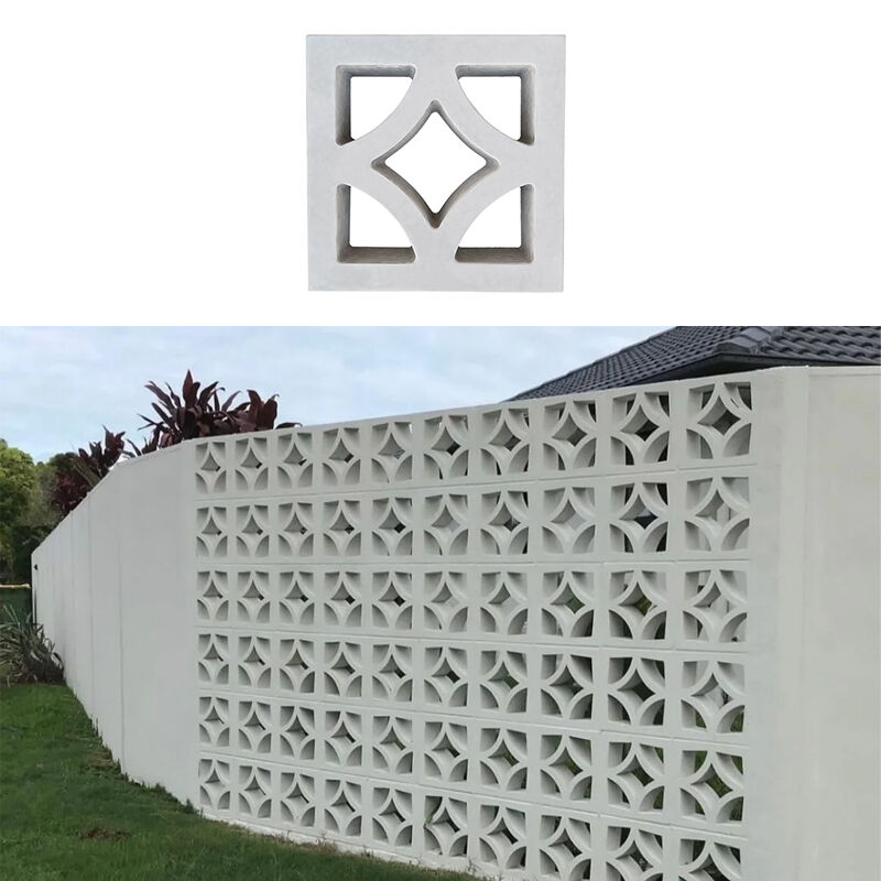 Precast Concrete Breeze Blocks Star Pattern Decorative Breeze Blocks for Screening and Walling Solutions