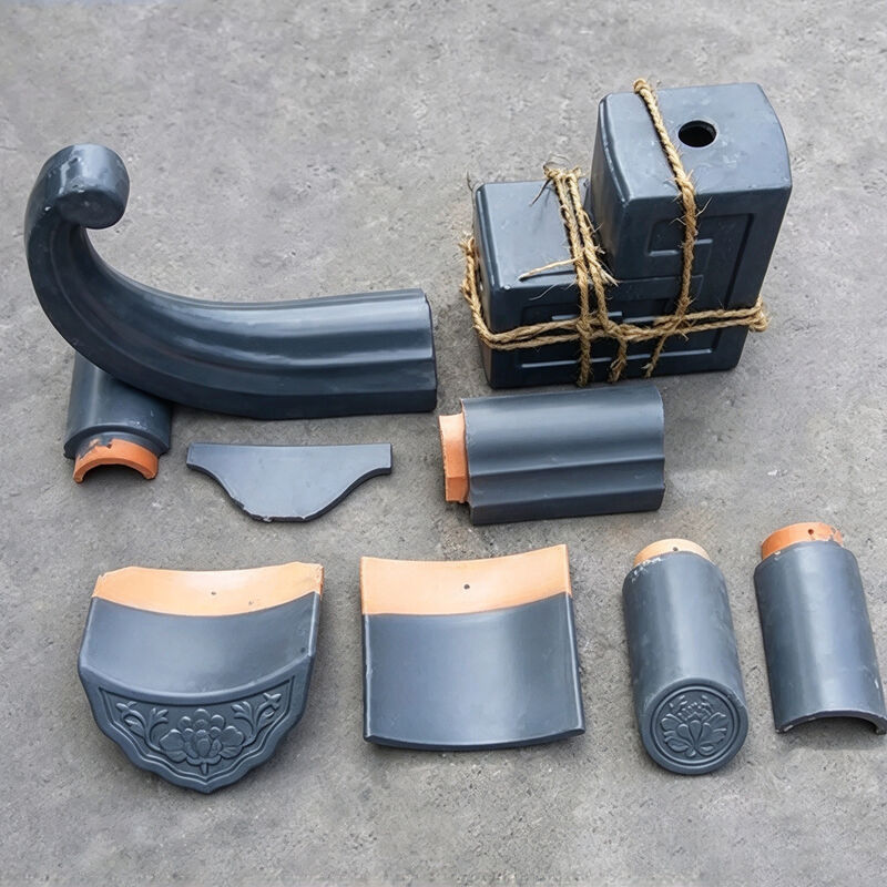 Chinese Traditional Grey Glazed Ceramic Roof Tiles Factory Direct Clay Tiles for Japanese Chinese Pagoda Temple Roof